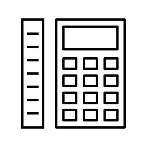 Meetberekening Mooi lijn zwart pictogram vector