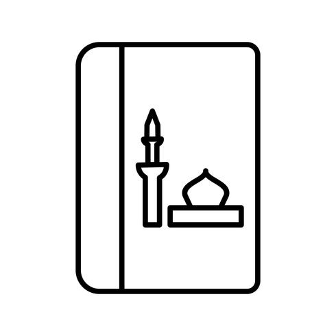 Religieuze boek mooie lijn zwarte pictogram vector