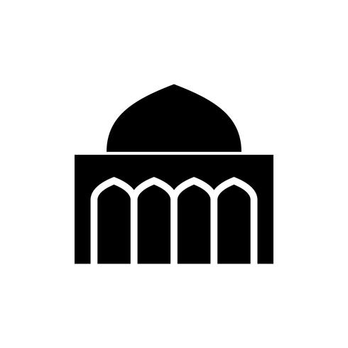 moskee glyph pictogram. ramadan kareem vector