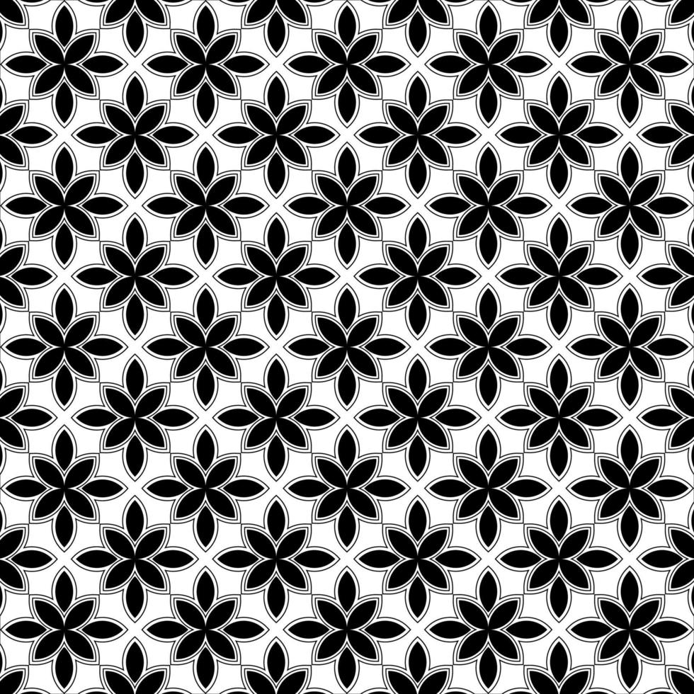 geometrische naadloze sierpatroonvector in illustratie op zwart-witte background vector