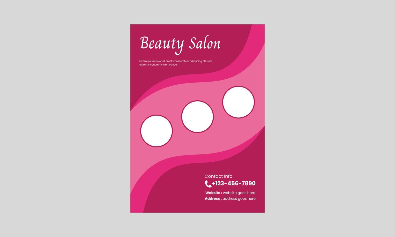 spa, schoonheid en massage flyer ontwerpsjabloon. beauty spa kapsalon print klaar flyer sjabloonontwerp. folder, a4-formaat, flyer, omslag, poster, brochureontwerp vector