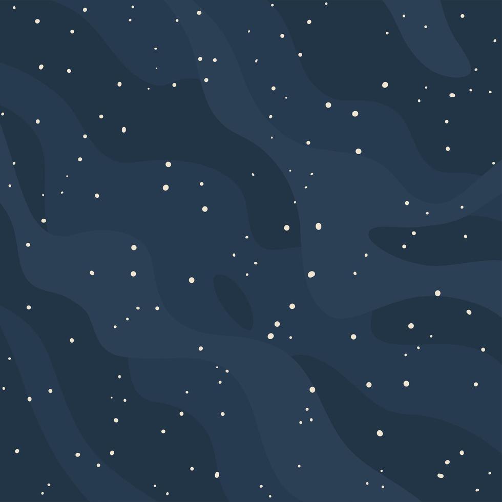 sterrenhemel universum achtergrond. donkere hemel met ruimtesterren. handgetekende platte vectorillustratie vector
