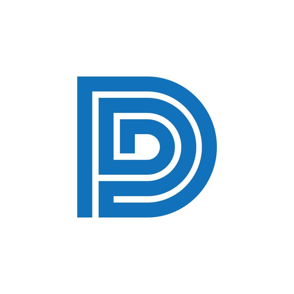 eerste letter d vector lijn logo.