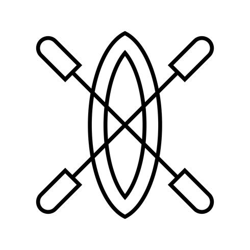 Boot lijn zwart pictogram vector