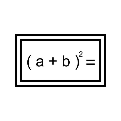 Formule mooie lijn zwart pictogram vector