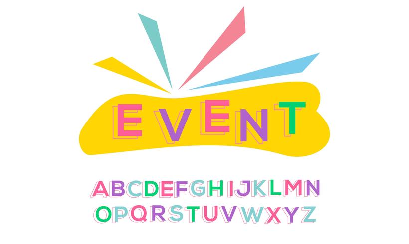 eenvoudig, modern, aangepast lettertype vector