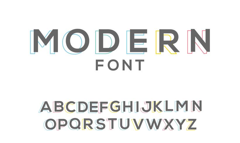 eenvoudig, modern, aangepast lettertype vector