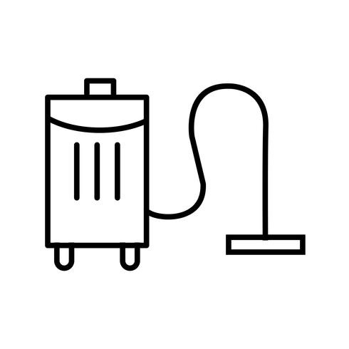 Vaccum cleaner Lijn zwart pictogram vector