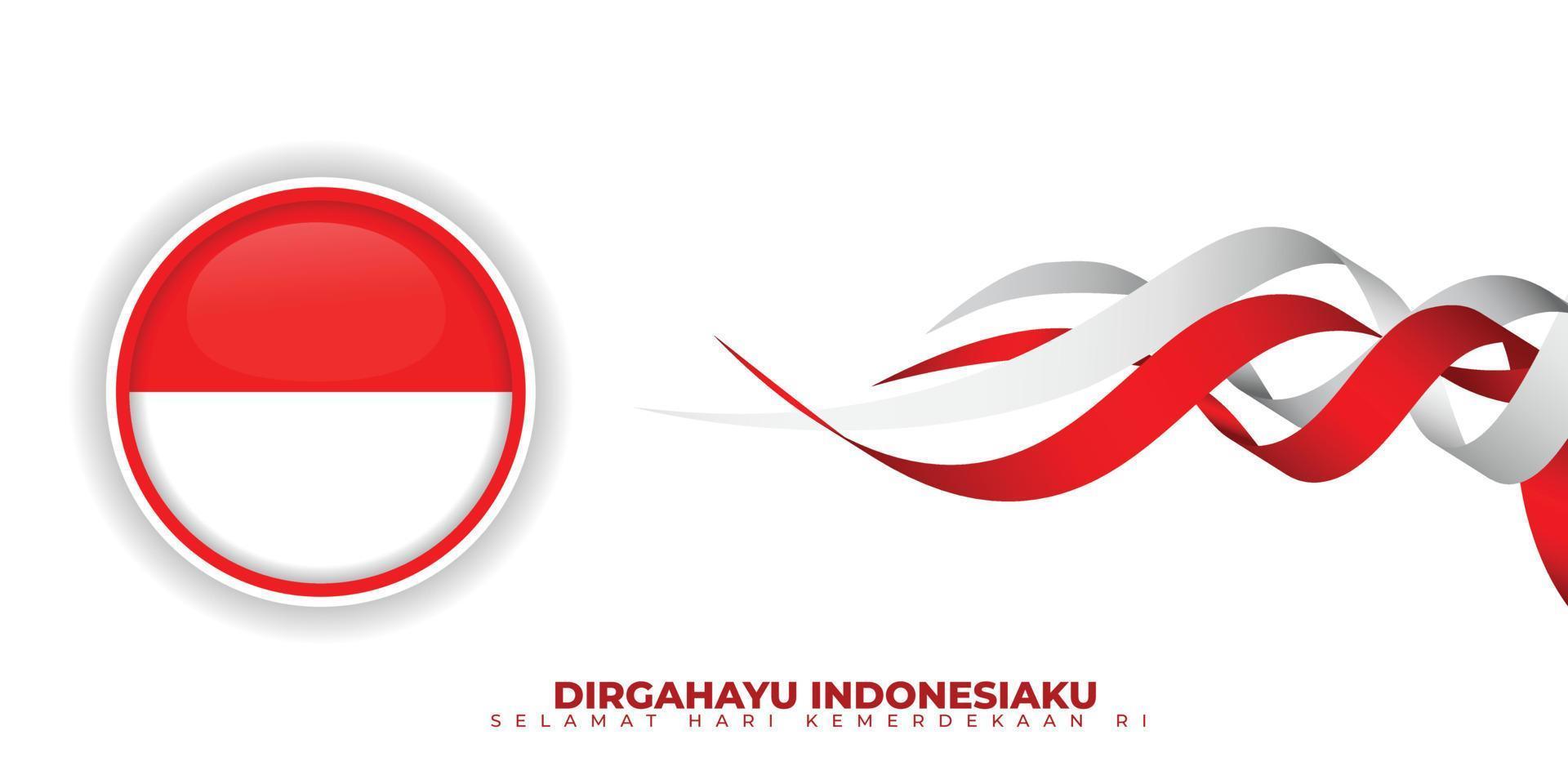 ontwerp van de achtergrond van de onafhankelijkheidsdag van Indonesië vector