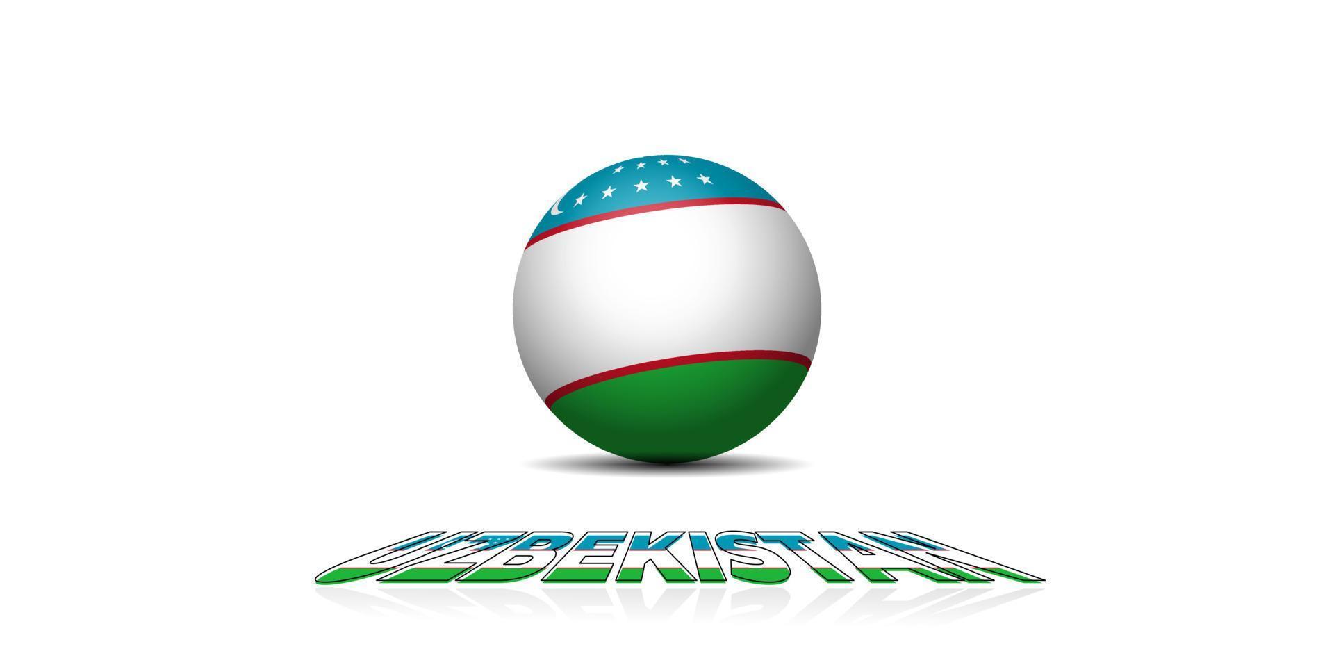 Oezbekistan onafhankelijkheidsdag achtergrond met Oezbekistan bal vlag ontwerp vector