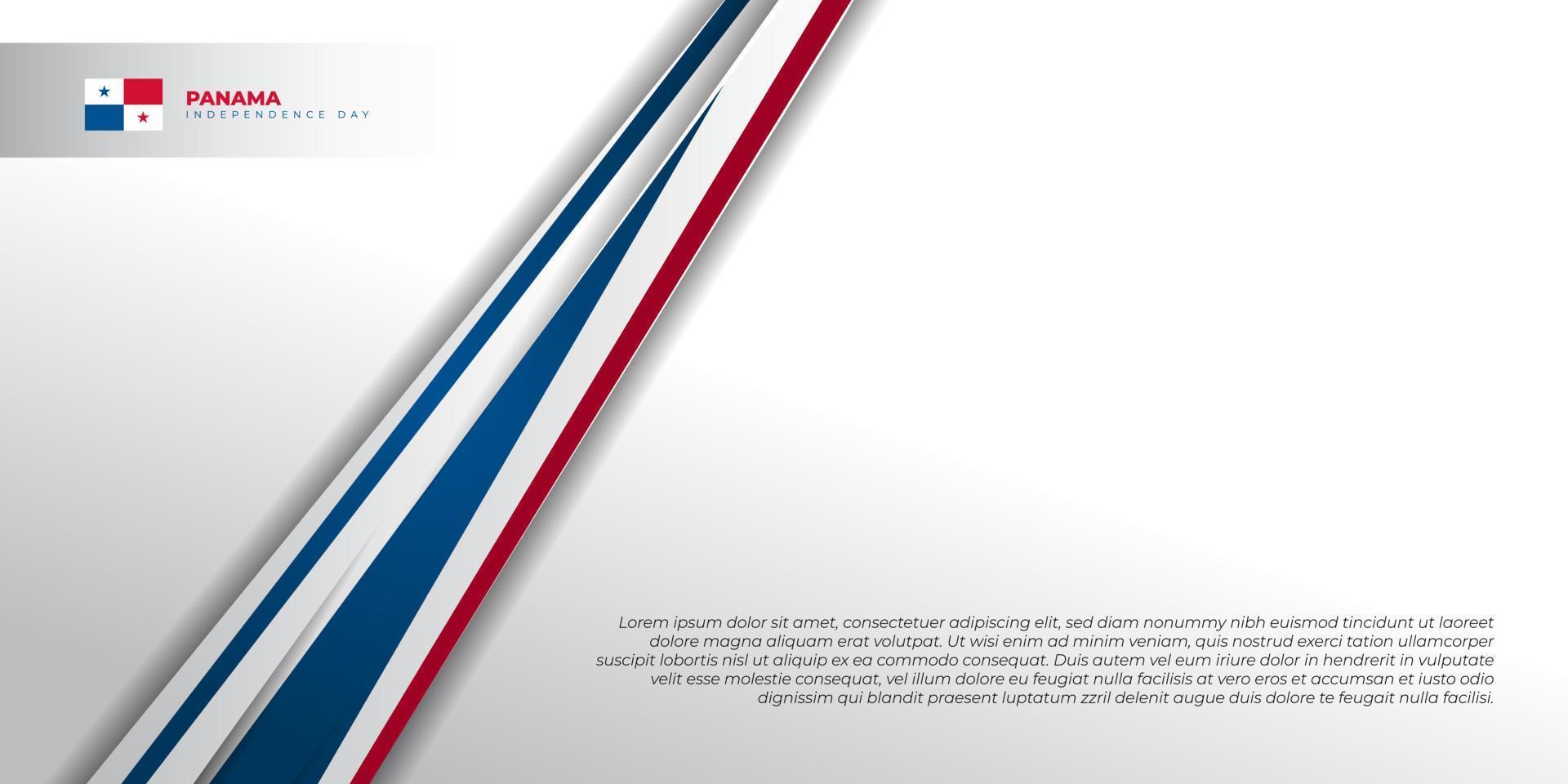 eenvoudige rode en blauwe lijn op een witte achtergrond. panama onafhankelijkheidsdag achtergrond. vector