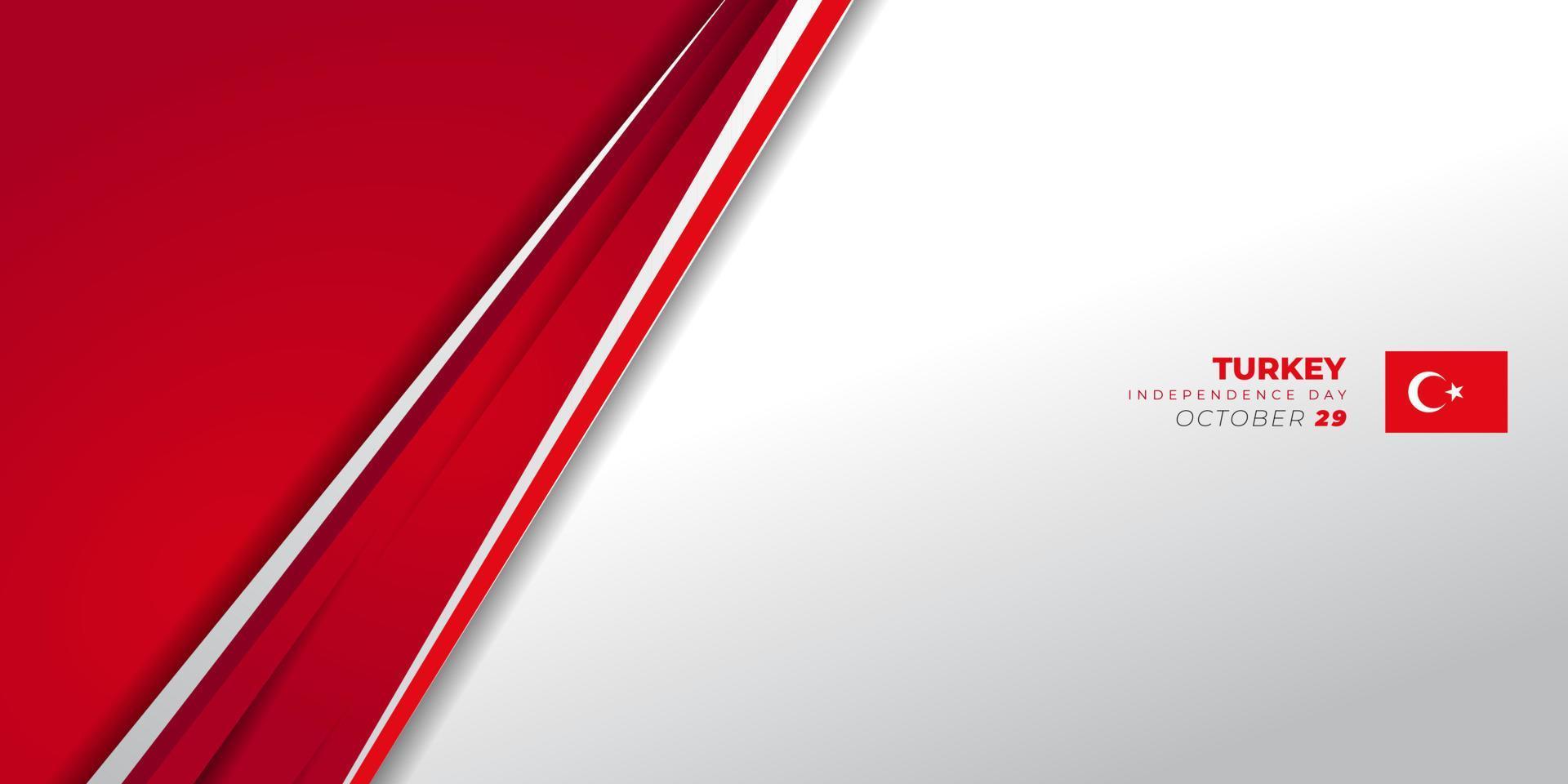 rood en wit geometrisch op wit ontwerp als achtergrond. Onafhankelijkheidsdag van Turkije. vector