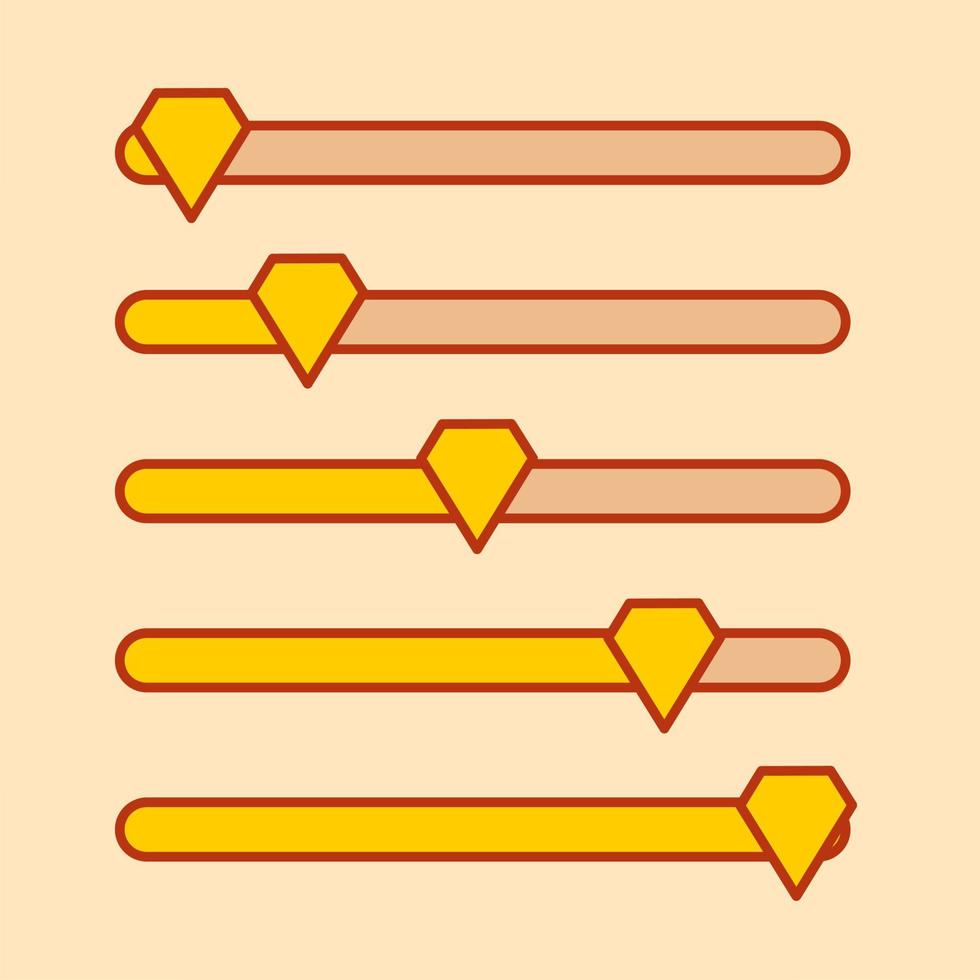 knoppen op de beoordelingsbalk vector