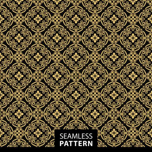 Luxe sier naadloze patroon in gouden kleur vector