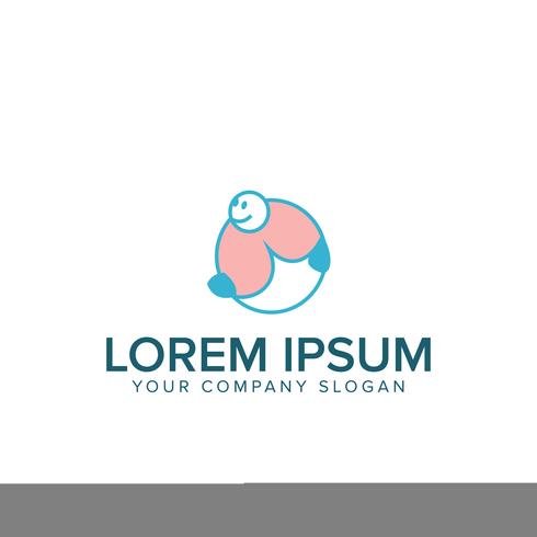 grote mensen logo ontwerpsjabloon concept vector