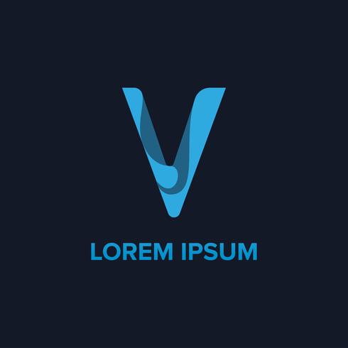 Letter V-logo. oorspronkelijke V-logo conceptontwerpsjablonen vector