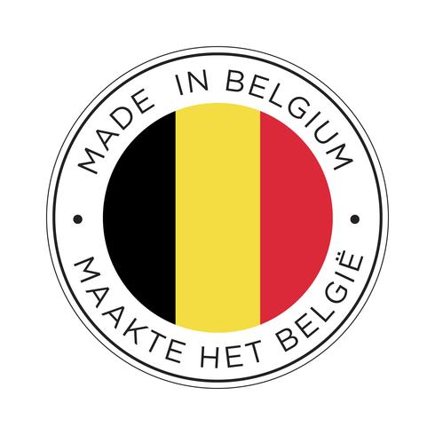 Gemaakt in België vlagpictogram. vector