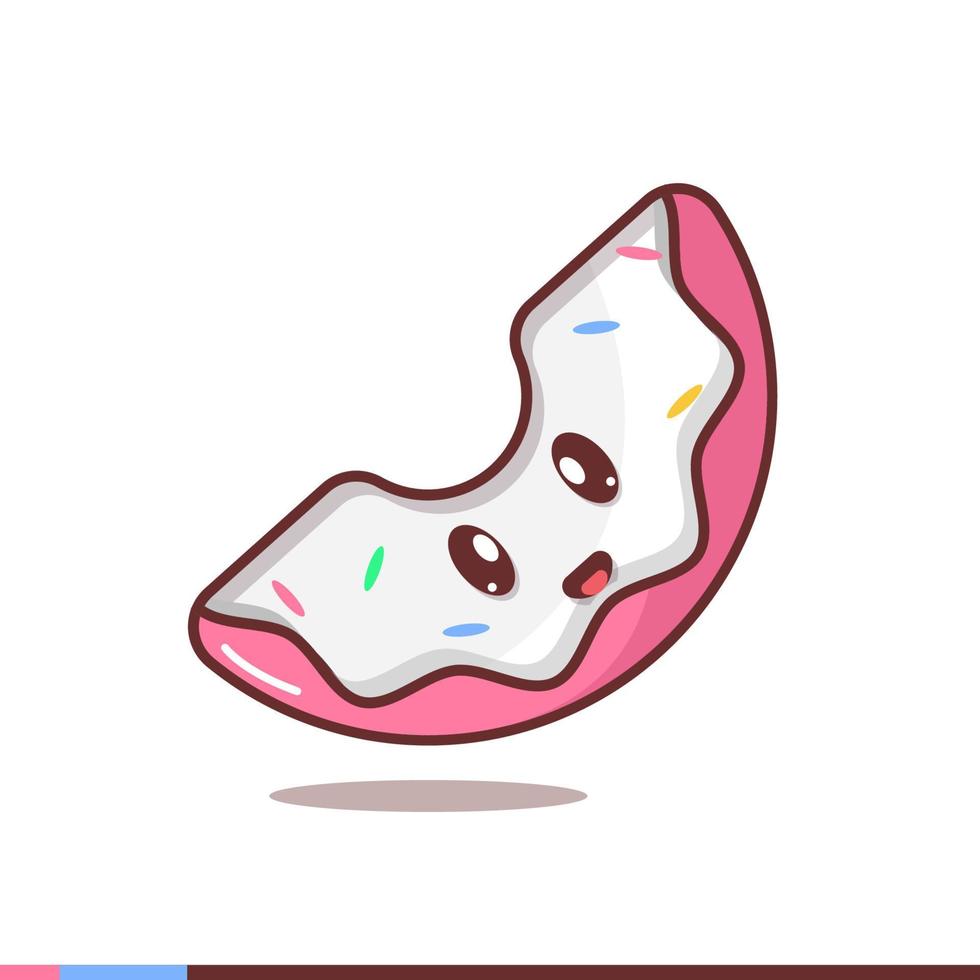 schattige roze donuts illustratie en meses vector