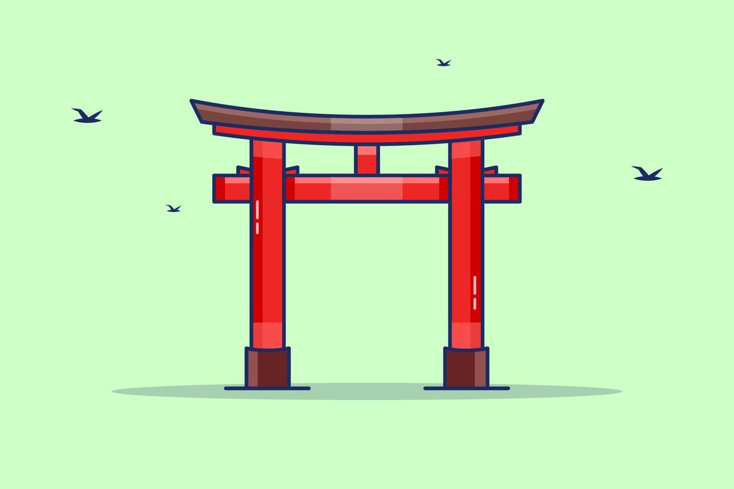 vectorillustratie van fushimi inari taisha vector