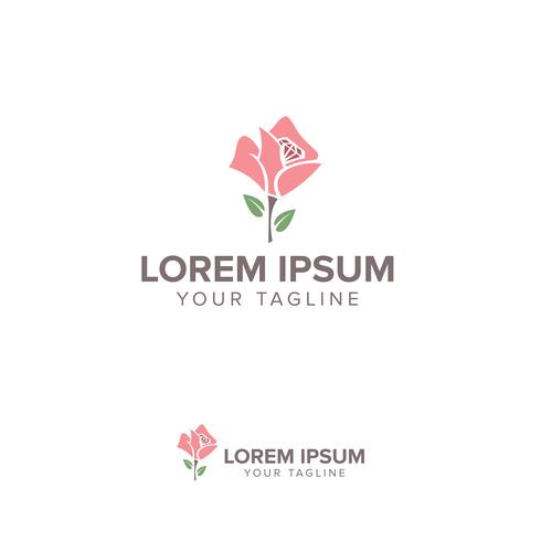 roze bloem logo ontwerpsjabloon concept vector