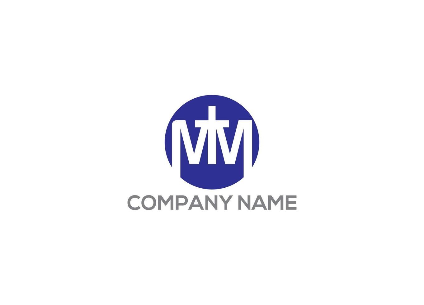 mtm logo ontwerp vector pictogrammalplaatje met witte achtergrond