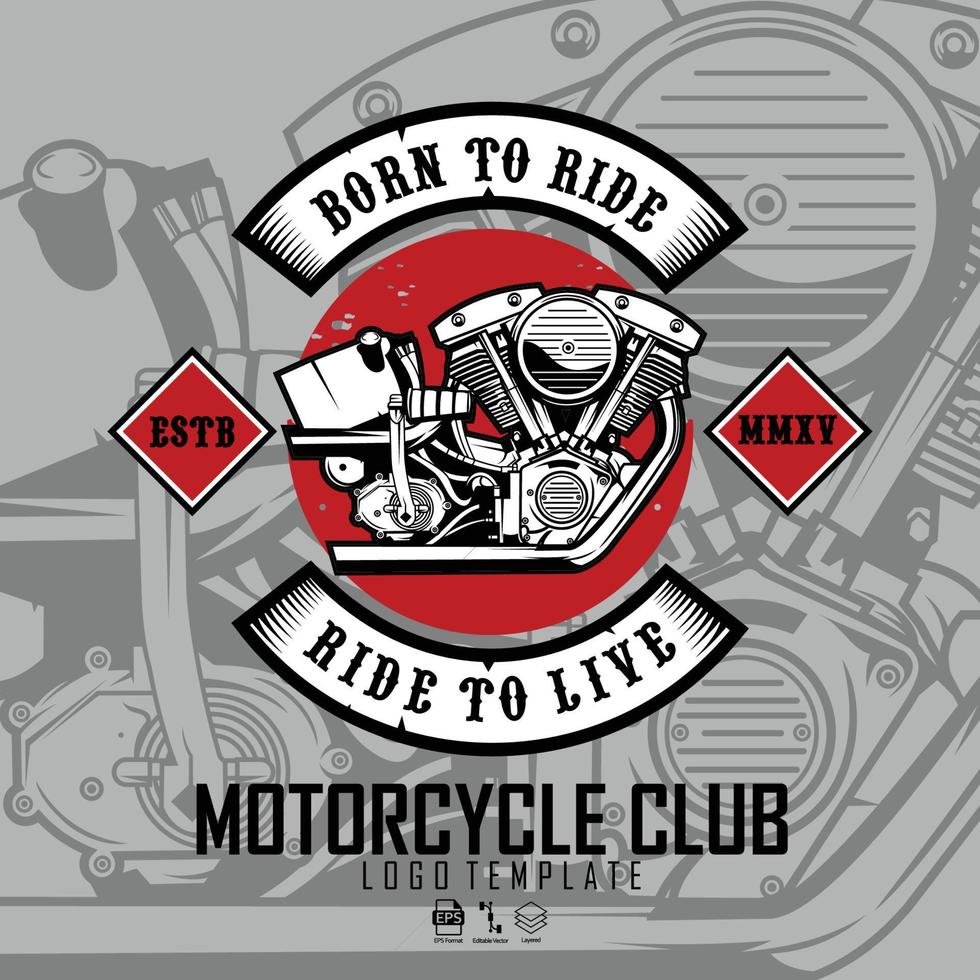 motorclub logo template.eps vector