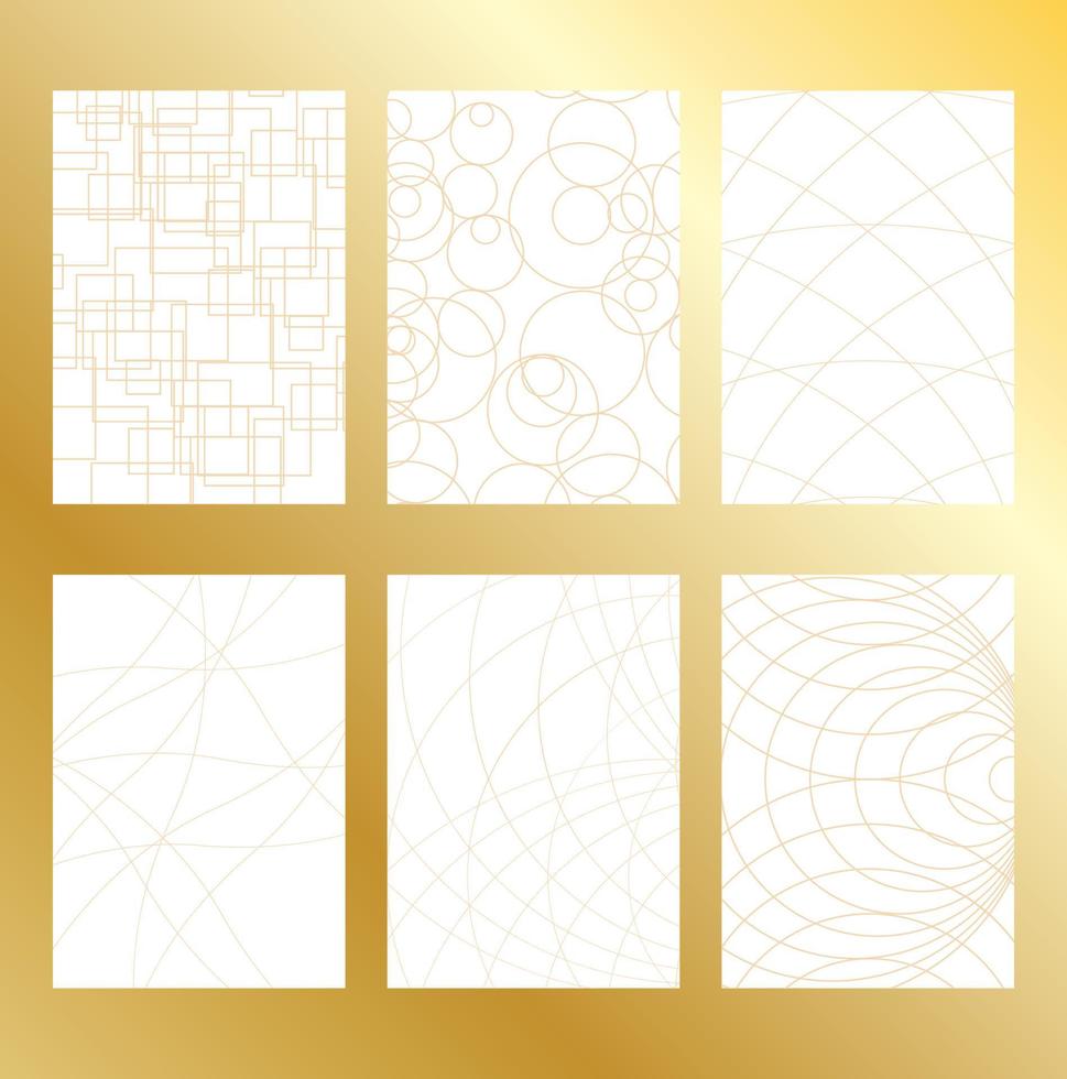 gouden geometrische patronen vector