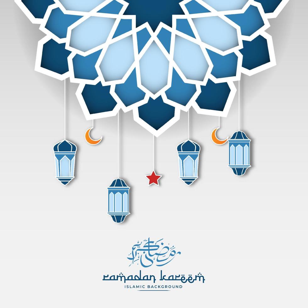 ramadan kareem achtergrond islamitisch met mandala en ornament. vector illustratie