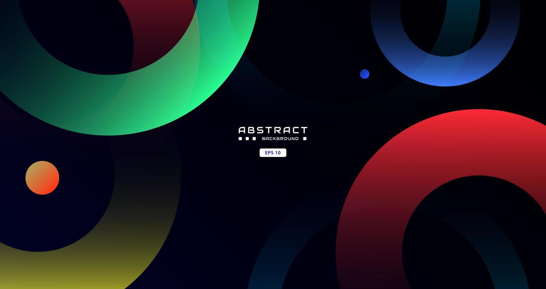 kleurrijke gradiëntachtergrond met abstracte ronde vormcirkel, pijl, dynamisch en sportbannerconcept. vector