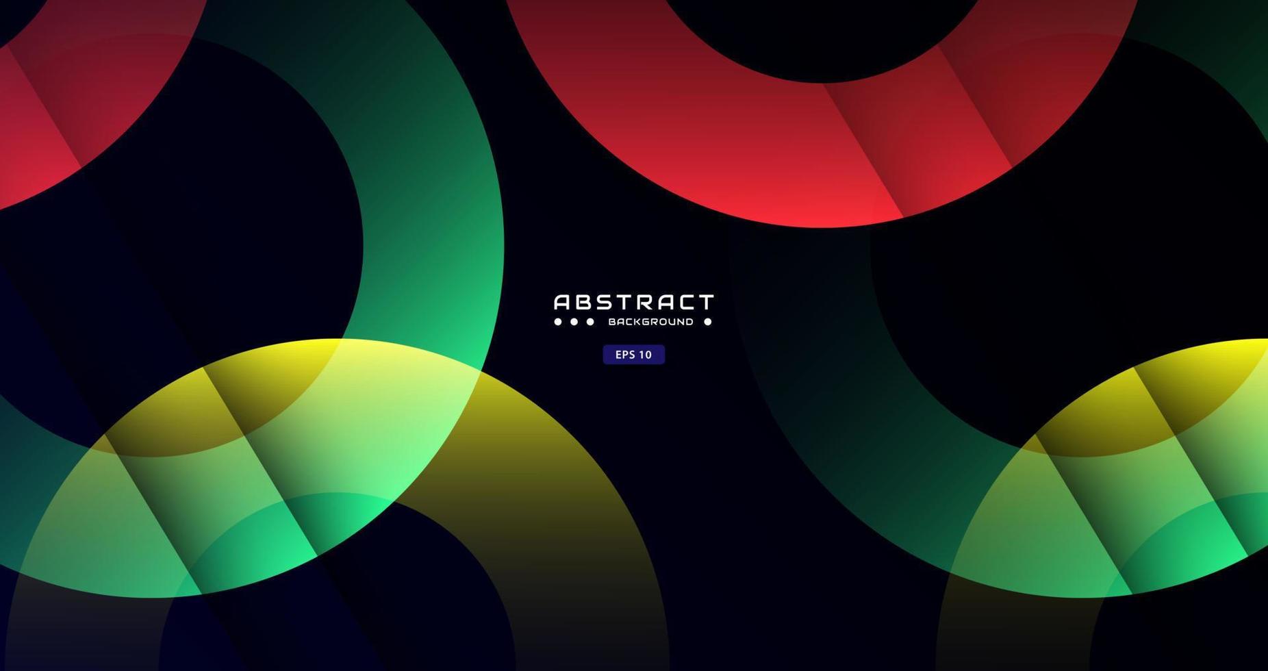 kleurrijke gradiëntachtergrond met abstracte ronde vormcirkel, pijl, dynamisch en sportbannerconcept. vector