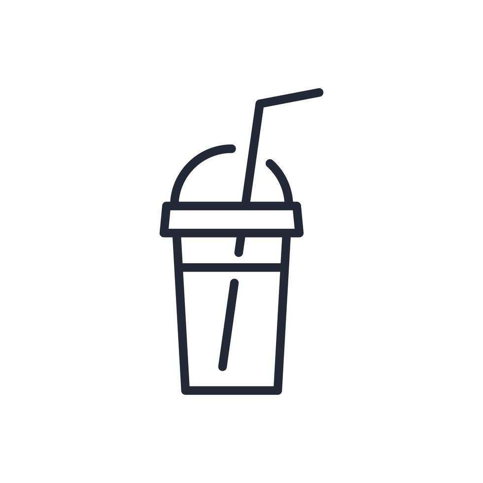 stijlvolle dunne lijn cocktail pictogram geïsoleerd op een witte achtergrond - vector