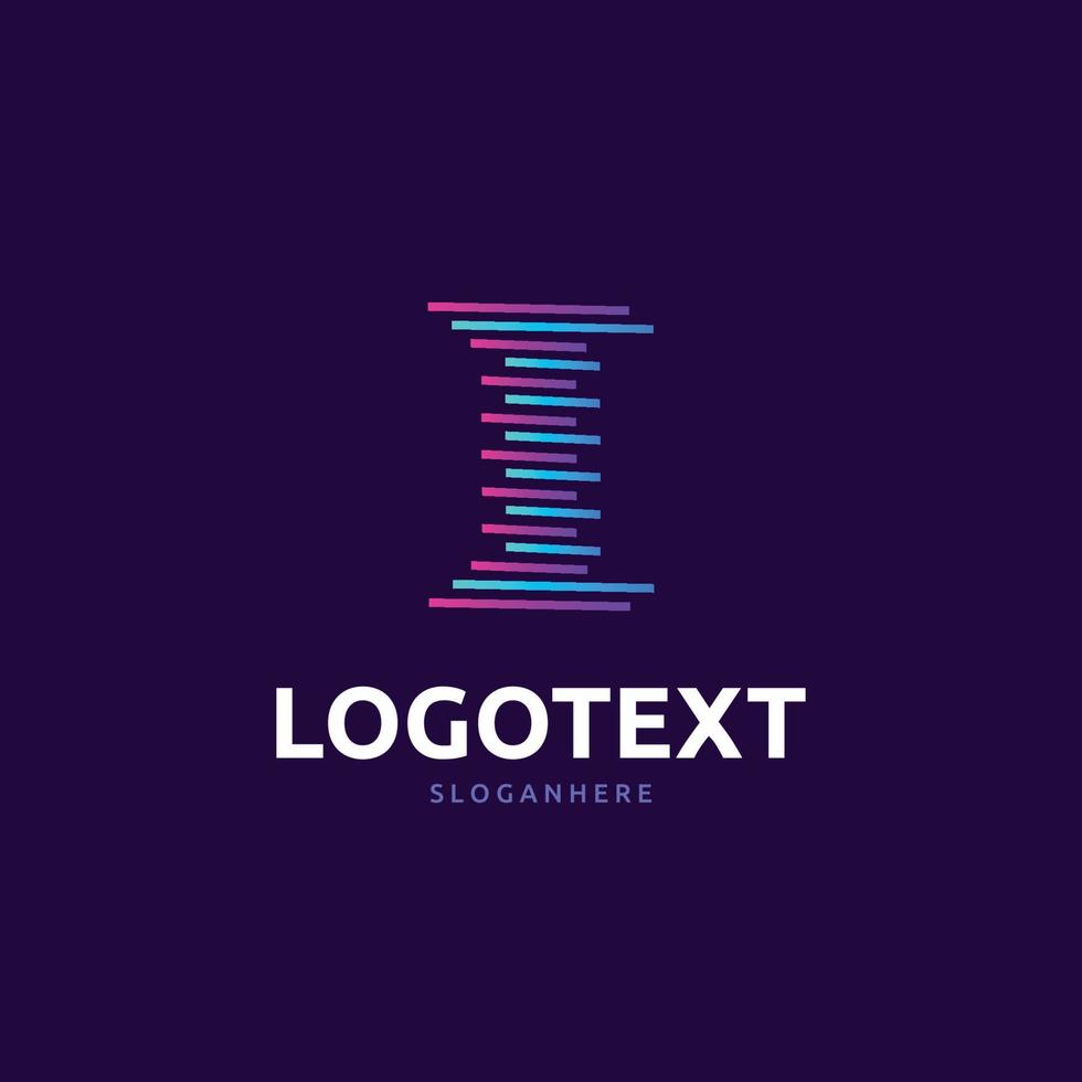 letter i logo vector