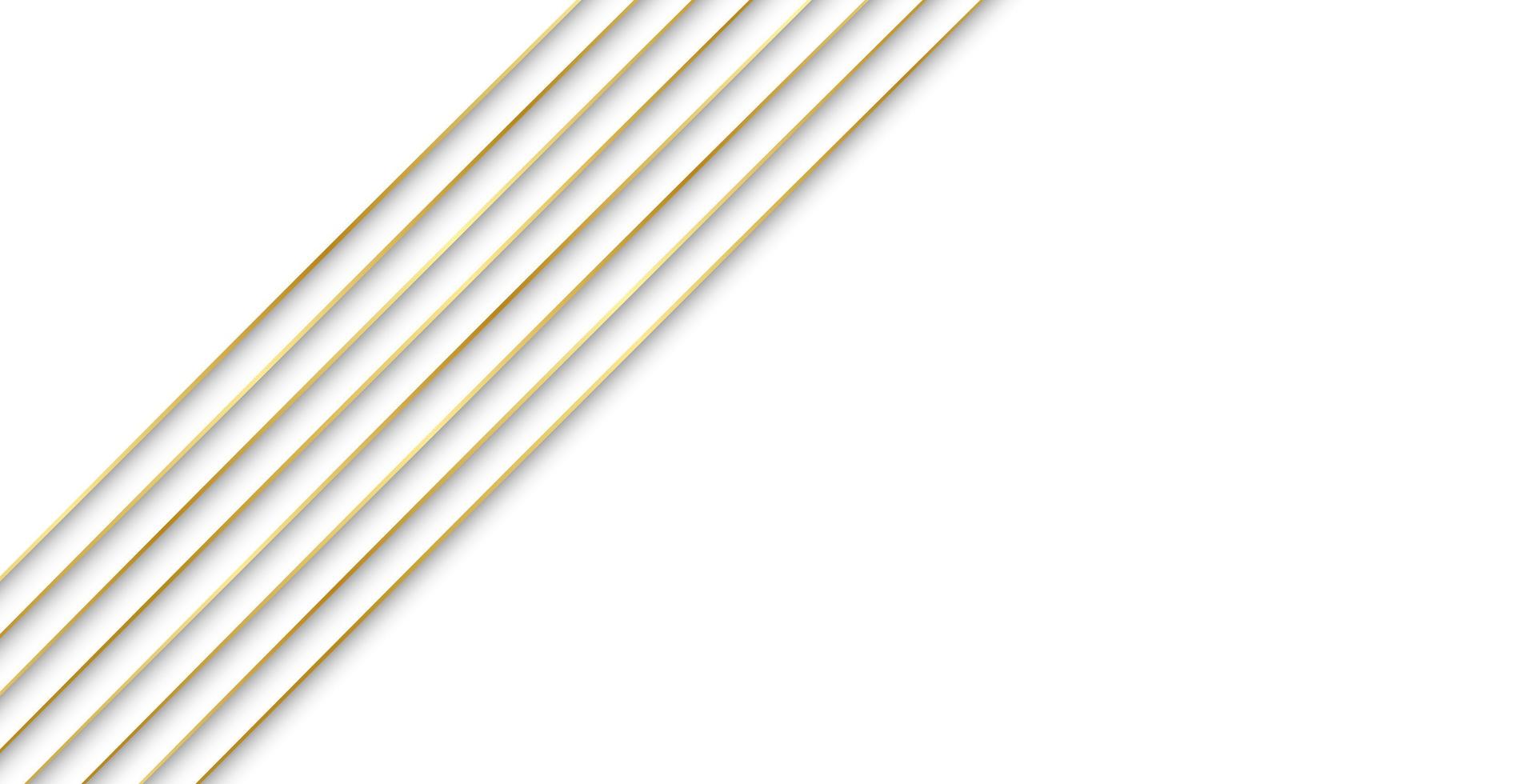 abstracte witte achtergrond met gouden lijnen - vector