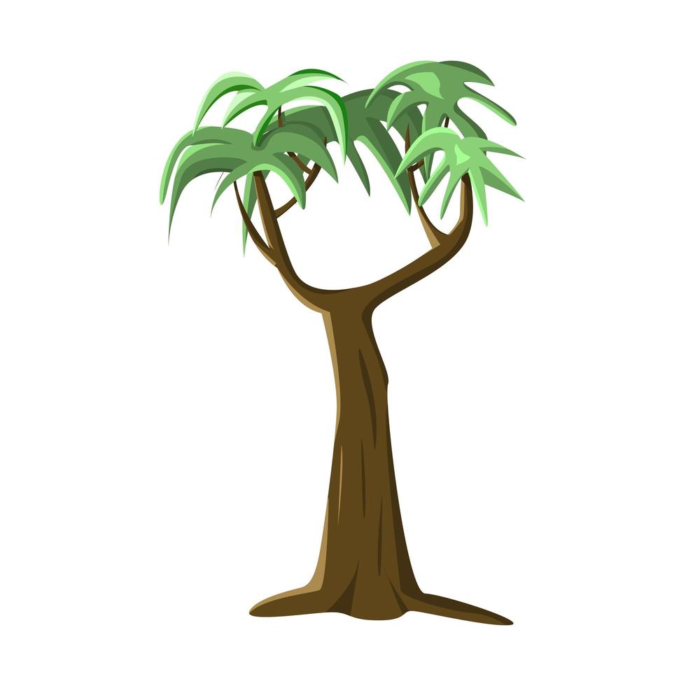 realistische groene palm geïsoleerd op een witte achtergrond - vector