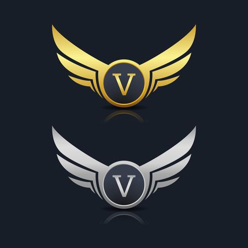 Letter V embleem Logo vector