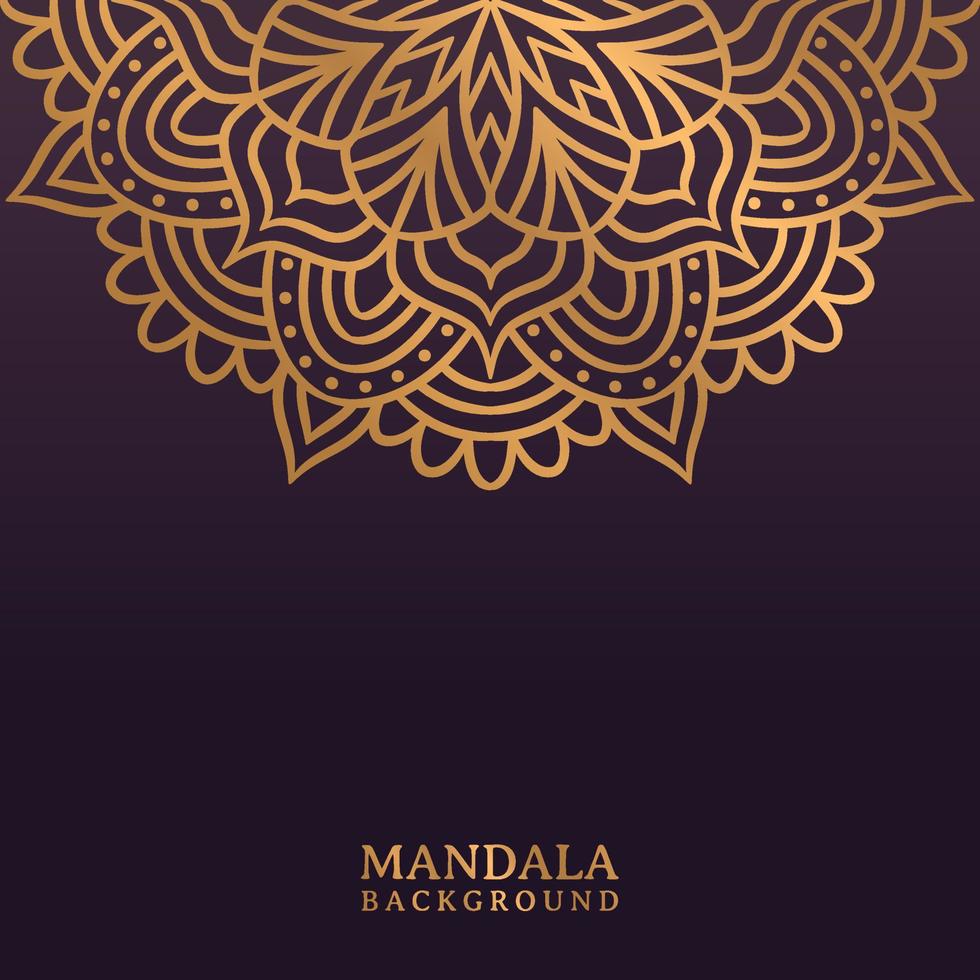 luxe mandala achtergrond met gouden arabesque vector