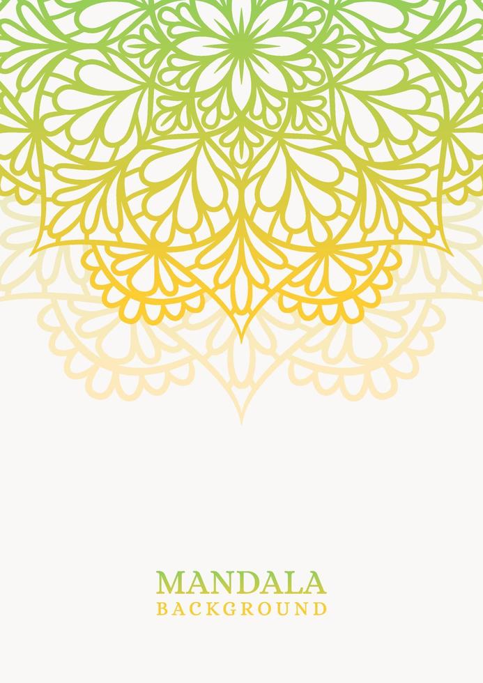 mandala ronde ornament achtergrond met verloop vector