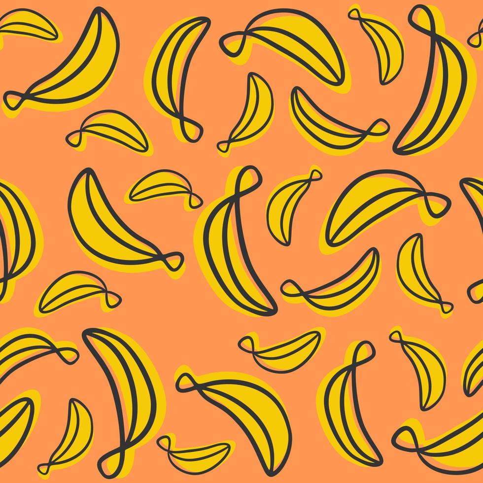 banaan fruit vector naadloos patroon, helder en sappig naadloos patroon