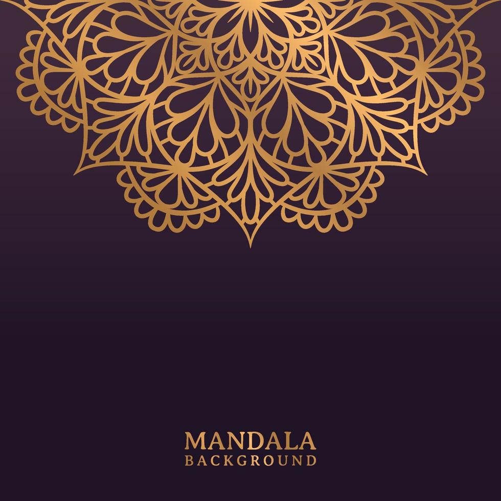 luxe mandala achtergrond met gouden arabesque vector