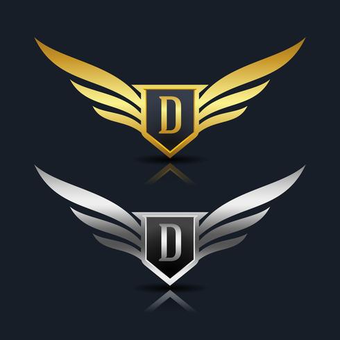 Letter D embleem Logo vector