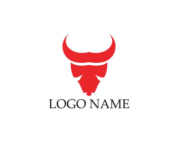 Bull horn logo en symbolen sjabloon pictogrammen app vector