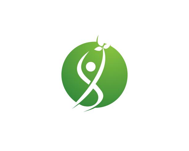 Gezondheid natuur mensen geven logo en symbolen sjabloon vector