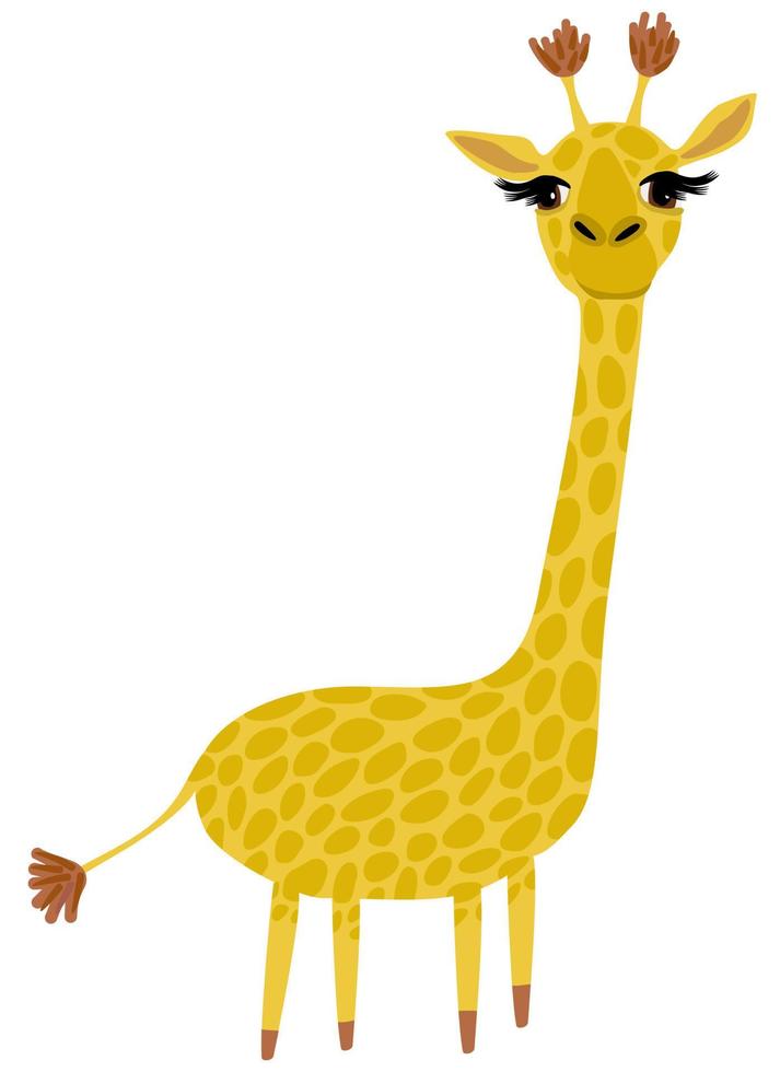 vector geïsoleerde schattige illustratie van giraffe.