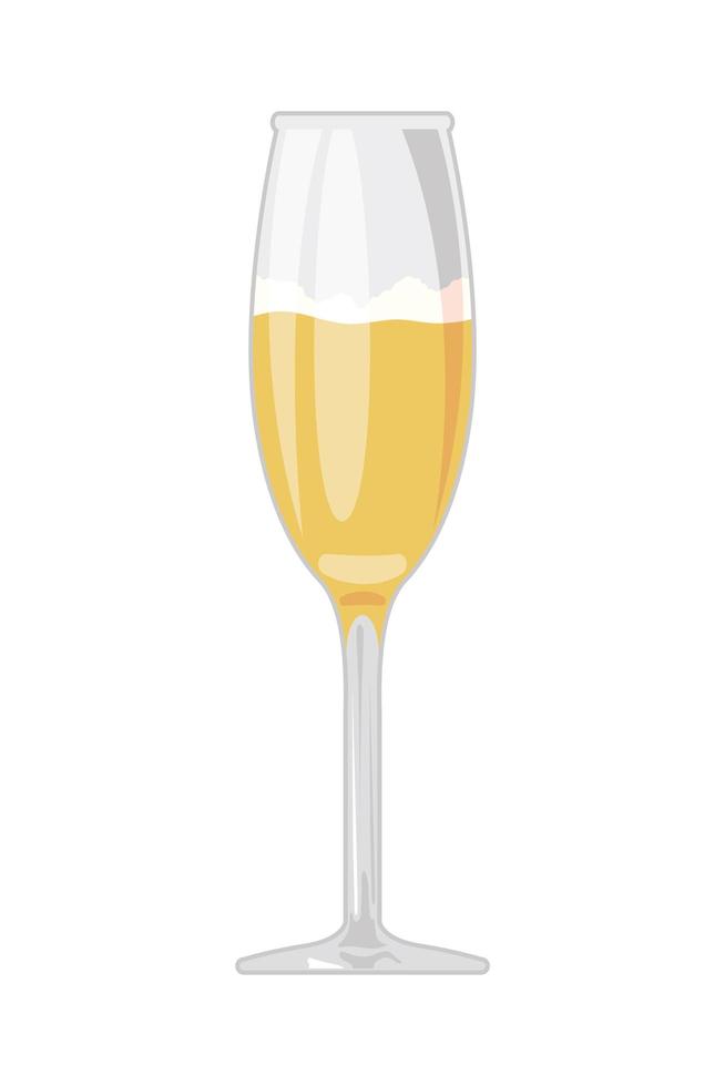 champagne beker drinken vector