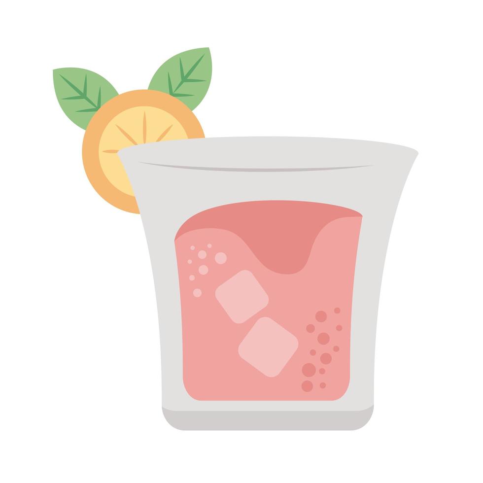 roze cocktailglas vector