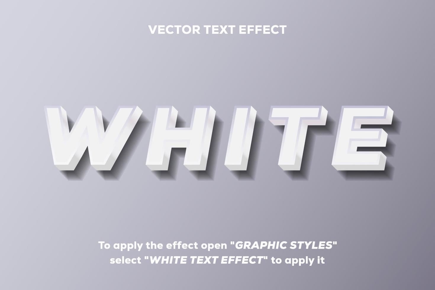 wit teksteffect met 3D-stijl vector