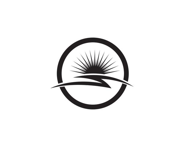 Zon logo en symbolen ster pictogram web vector