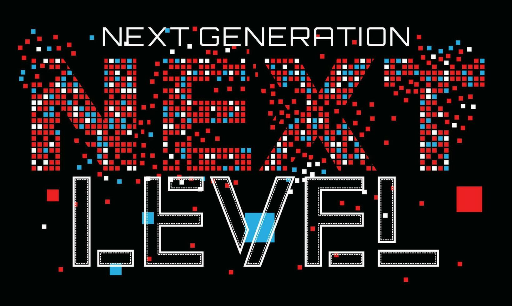 next level element van moderne mannenmode in belettering typografie grafisch design.vector illustration.tshirt,clothing,apparel en ander gebruik vector