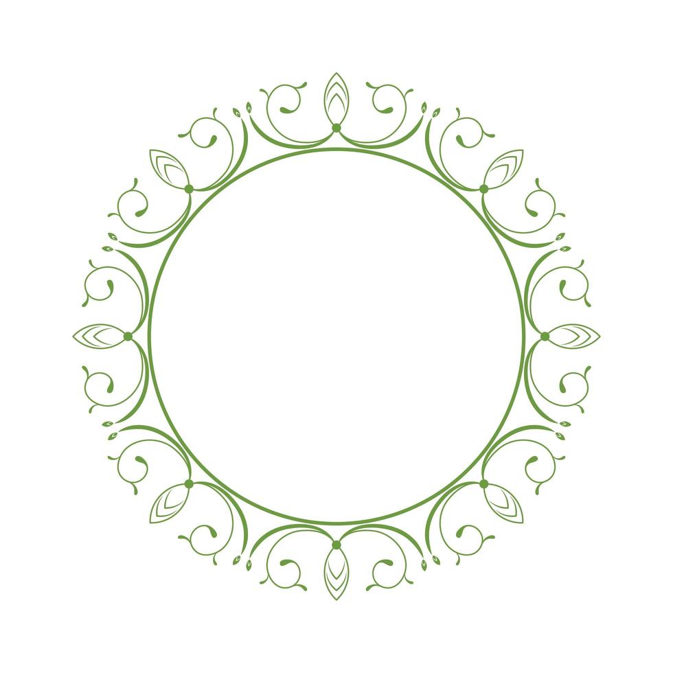 groen monogram frame vector