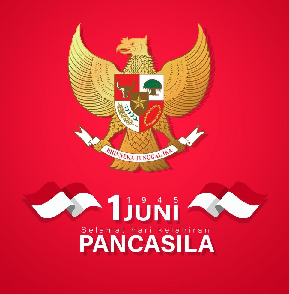 de geboortedag van pancasila vectorillustratie vector